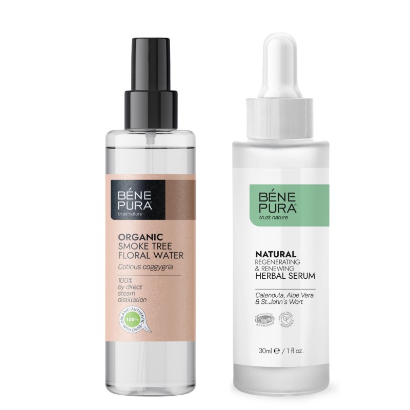 Bio Dūmu koka Ziedūdens un Atjaunojošs sejas serums - GMC