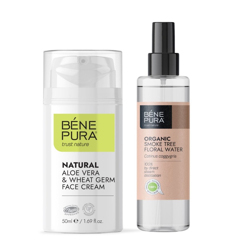 Bio Dūmu koka Ziedūdens un Aloe Vera sejas krēms - GMC