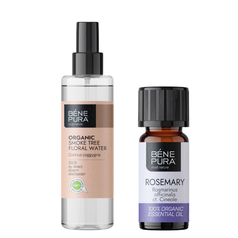 Bio Dūmu koka Ziedūdens un Bio Rozmarīns Cineole Ēteriskā eļļa - GMC