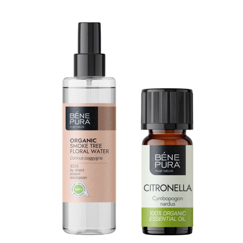 Bio Dūmu koka Ziedūdens un Bio Citronella Ēteriskā eļļa - GMC