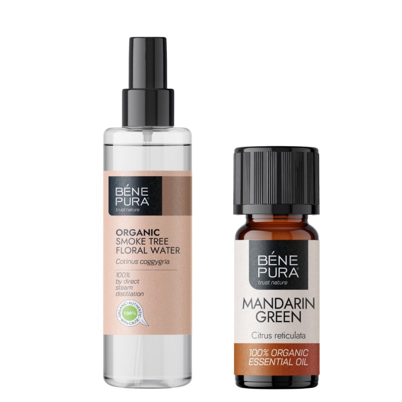 Bio Dūmu koka Ziedūdens un Bio Mandarīns Ēteriskā eļļa - GMC