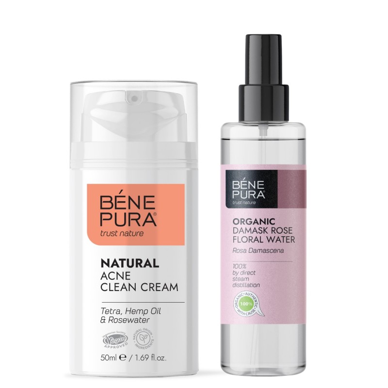 Pretpūtītes sejas krēms un Bio Damaskas Rozes Ziedūdens - GMC