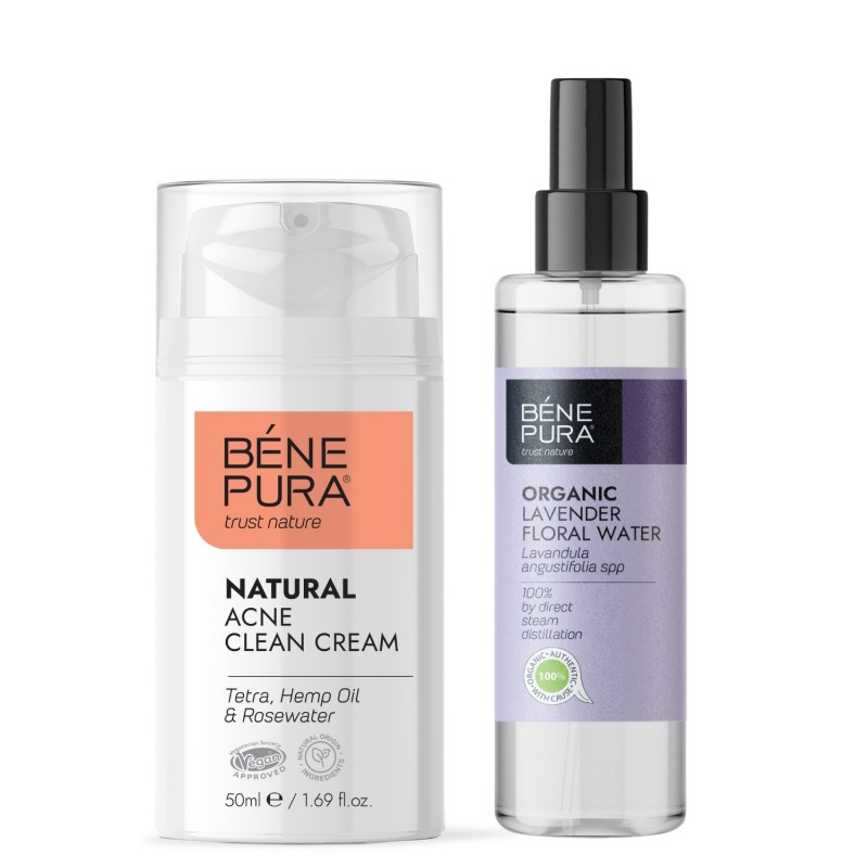 Pretpūtītes sejas krēms un Bio Lavandas Ziedūdens - GMC