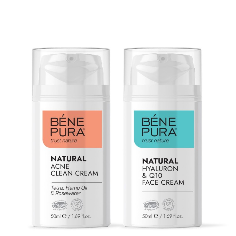 Pretpūtītes sejas krēms un Hyaluron & Q10 sejas krēms - GMC