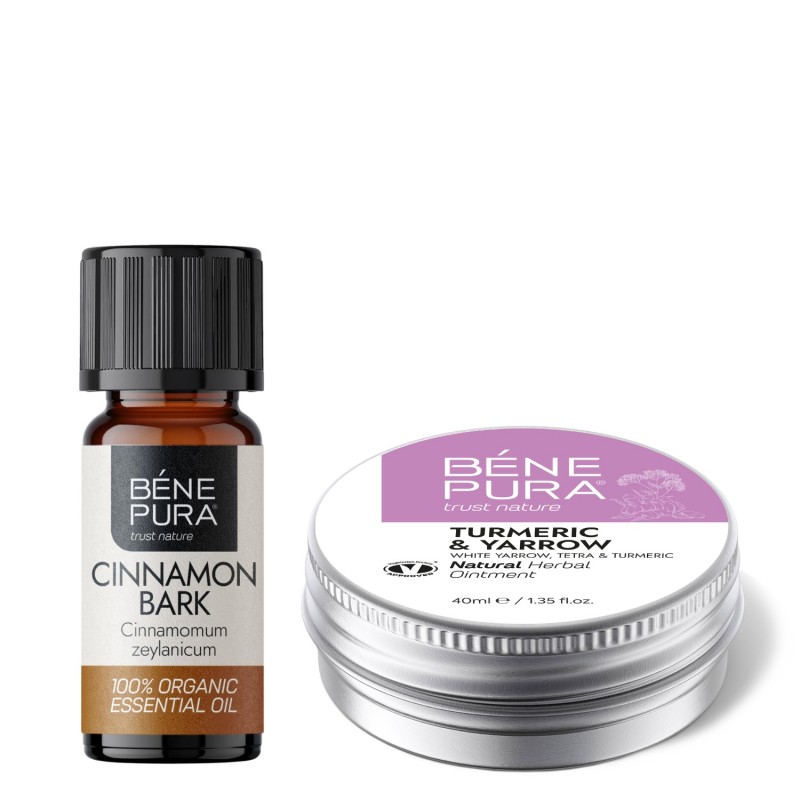 Hemoroīdu Ziede ar Balto Pelašķu, Tetra un Kurkumu un Bio Kanēļa Ēteriskā eļļa - GMC