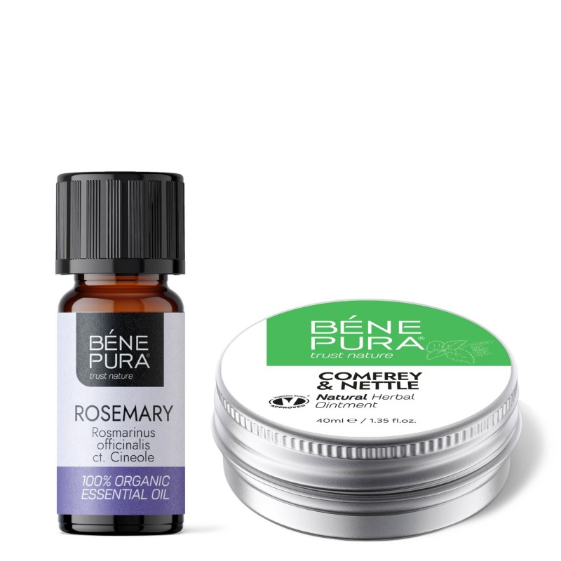 Locītavu ziede ar Comfrey un Nātru un Bio Rozmarīns Cineole Ēteriskā eļļa - GMC