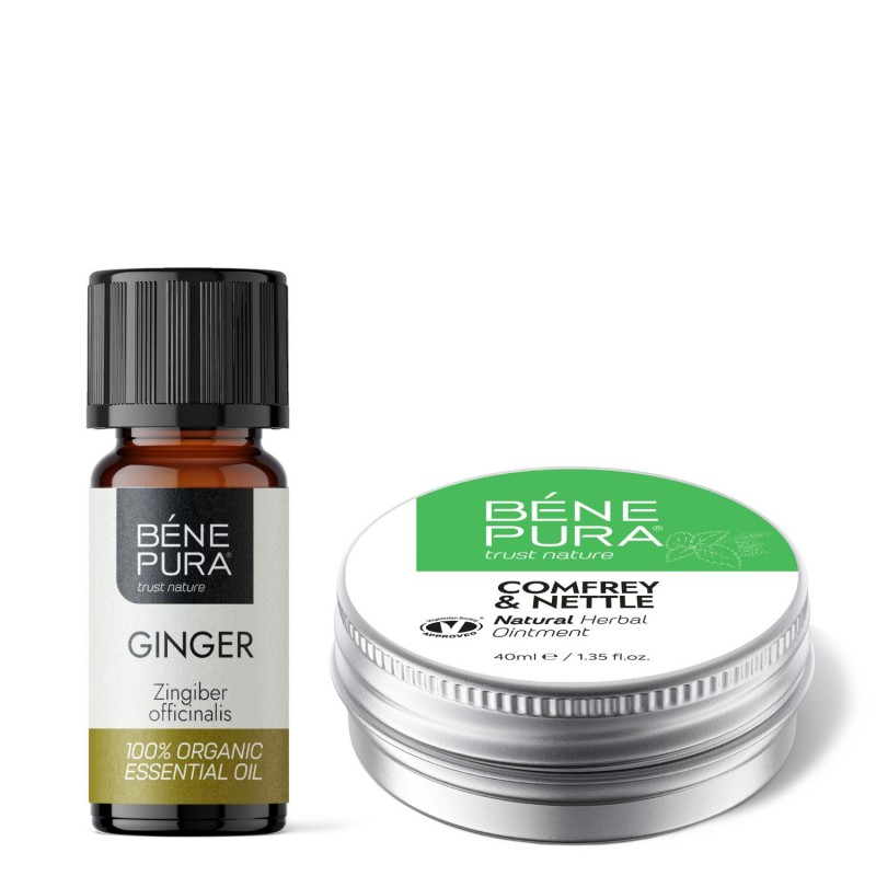 Locītavu ziede ar Comfrey un Nātru un Bio Ingvera Ēteriskā eļļa - GMC