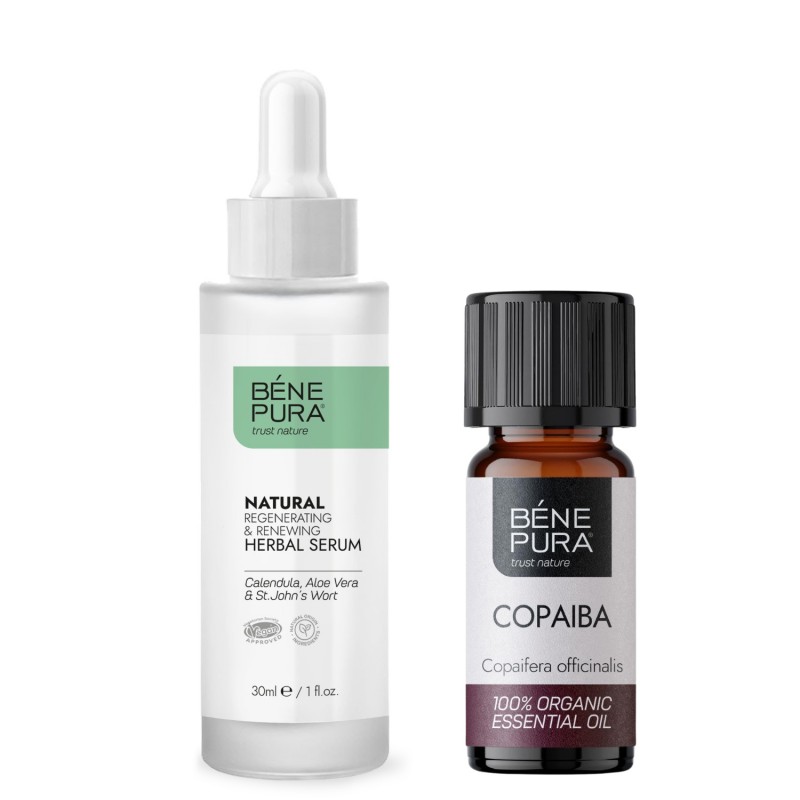 Atjaunojošs sejas serums un Bio Copaiba Ēteriskā eļļa - GMC
