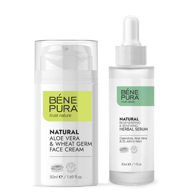 Atjaunojošs sejas serums un Aloe Vera sejas krēms - GMC