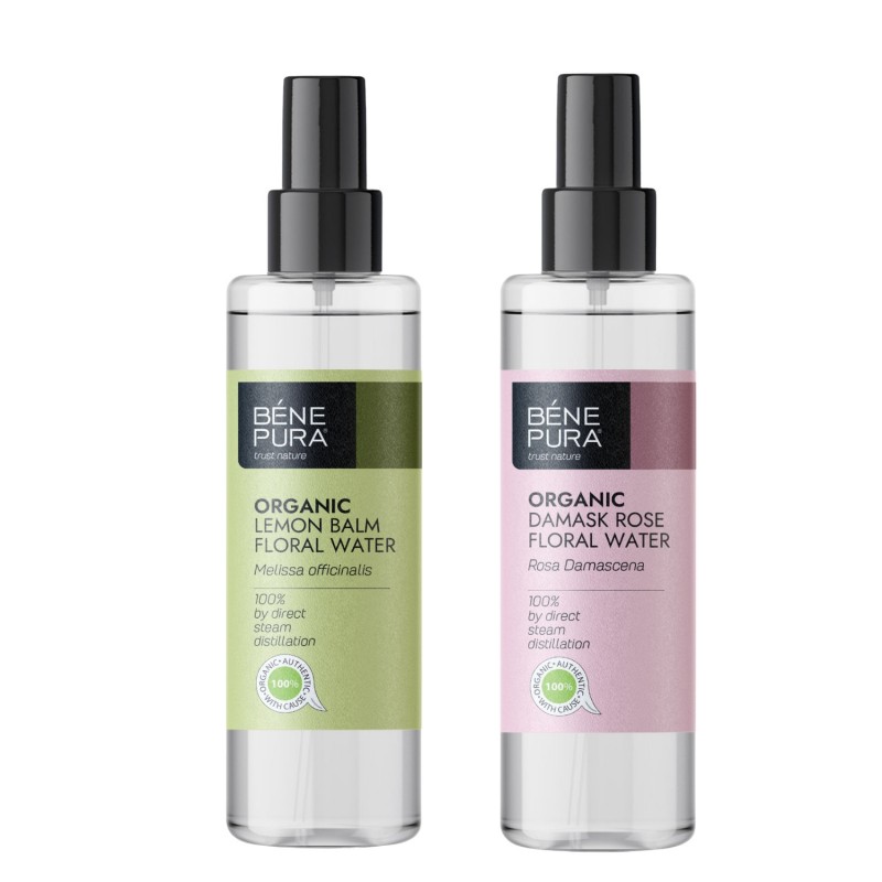 Bio Melisas Ziedūdens un Bio Damaskas Rozes Ziedūdens - GMC