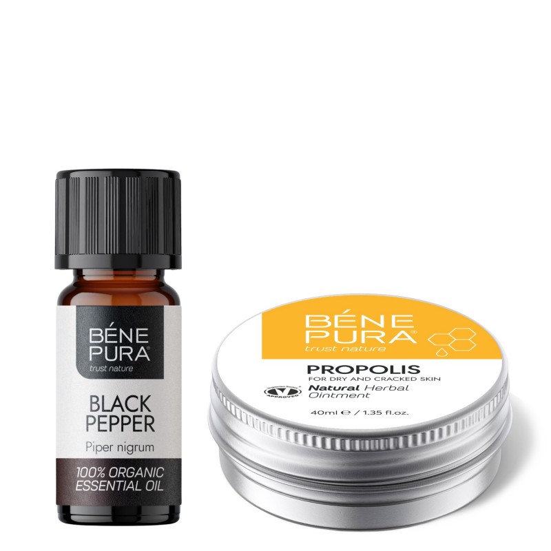 Pretniezes Ziede ar 30% Propolis un Bio Melno Piparu Ēteriskā eļļa - GMC