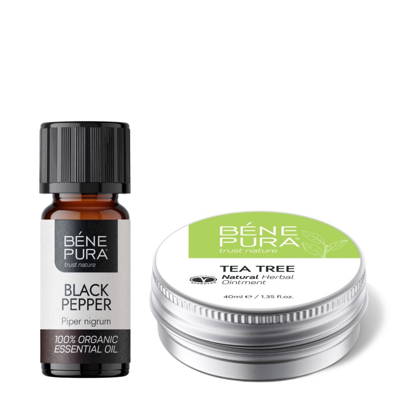 Pretniezes Ziede ar Tējas Koka un Bio Melno Piparu Ēteriskā eļļa - GMC