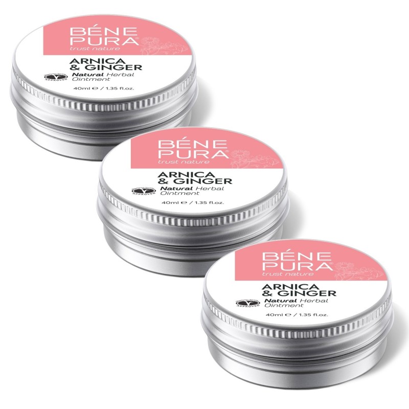 3x Zilumu un muskuļu ziede ar Arniku un Ingveru - 40ml - Komplekti