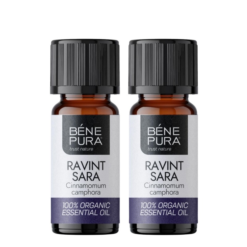 2x Bio Ravintsara Ēteriskā eļļa - 5ml - Komplekti