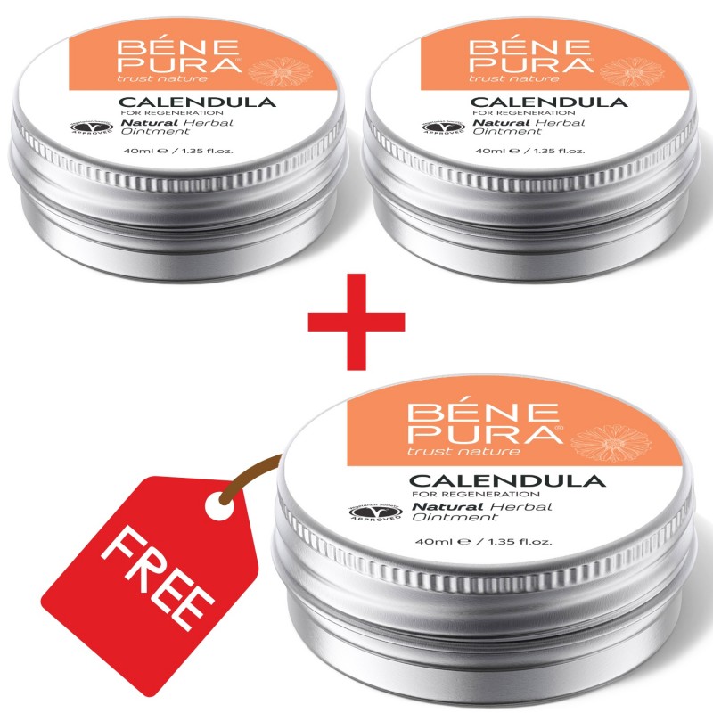 3x Apdegumu un brūču ziede ar Kliņģerīti - 40ml - 