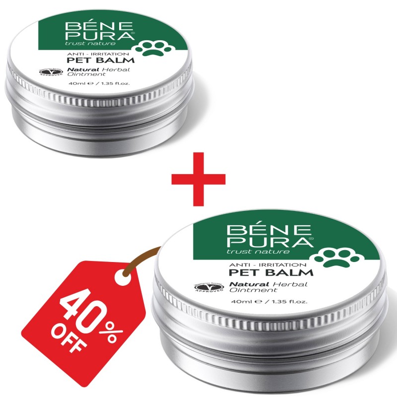 2x Pretkairinājuma Balzams Mājdzīvniekiem ar Ceļmallapām - 40ml - Ziedes suņiem