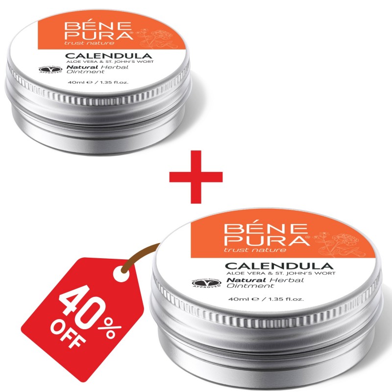 2x Apdegumu un brūču ziede ar Kliņģerīti, Alveju un Asinszāli - 40ml - 