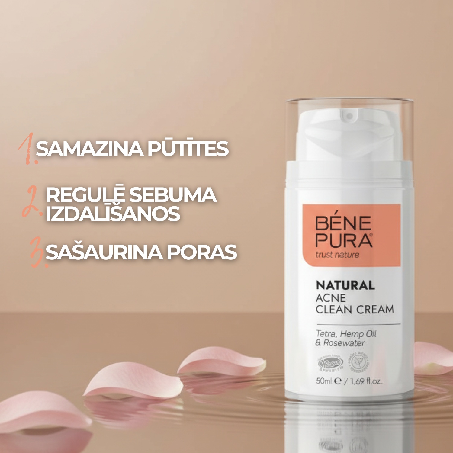 Pretpūtītes sejas krēms - 50ml