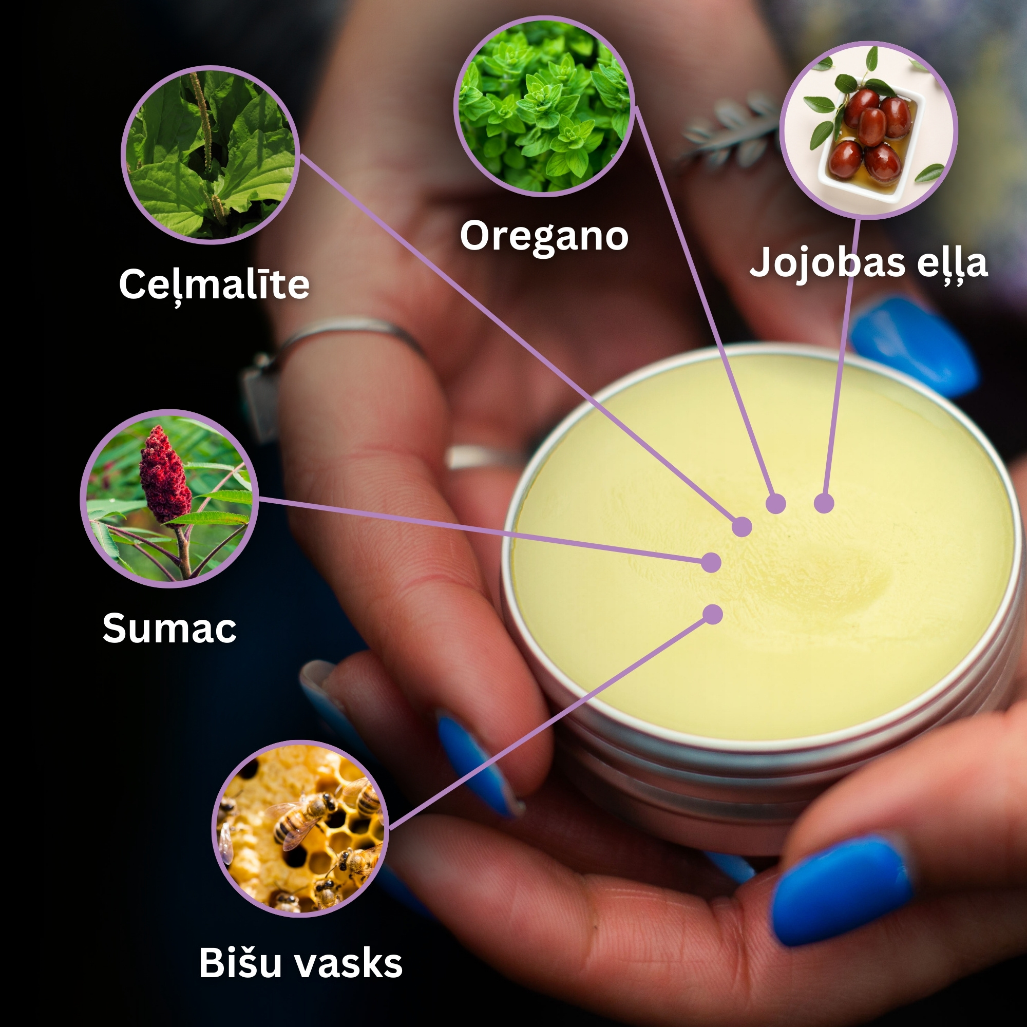 Komplekts "Ziedes brūcēm, apdegumiem un niezi 2"